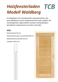 Holzfensterladen mit geschlossener Füllung Model Waldberg